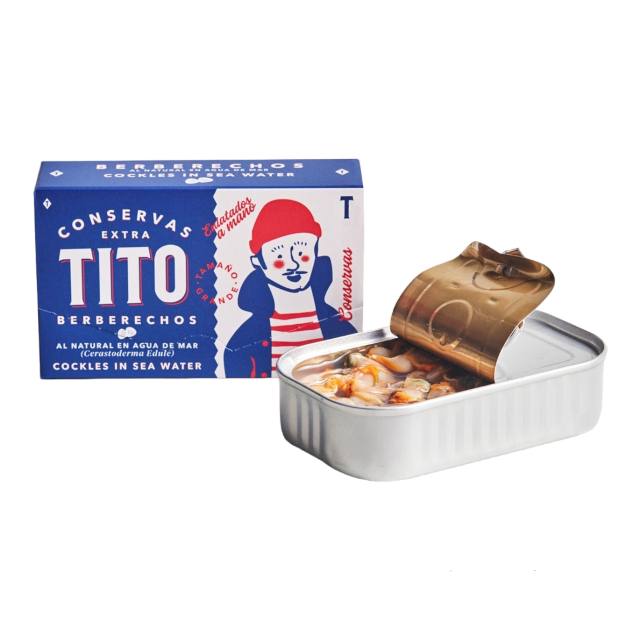 Berberechos al natural en Agua de Mar 30/40 pz - TITO