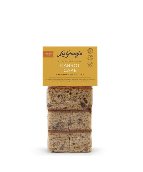 Bizcocho de Zanahoria Sin Gluten y Sin Lactosa  - 350 g- LA GRANJA