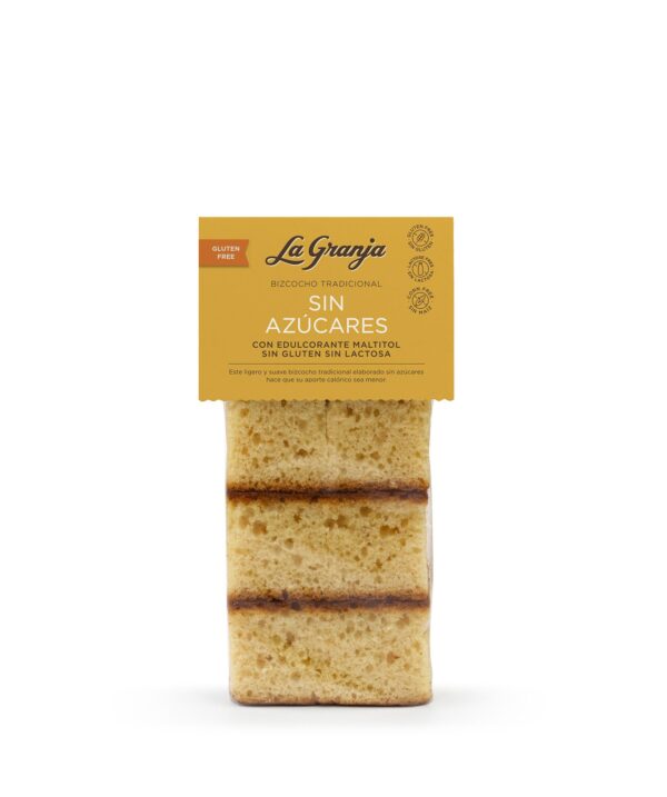 Bizcocho Tradicional Sin Gluten, Sin Lactosa y Sin Azúcar  - 350 g- LA GRANJA