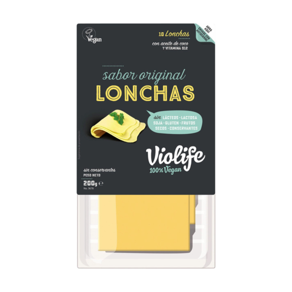 Lonchas Veganas Sabor Queso Original - 200 gr. - VIOLIFE - BIO