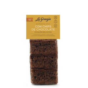 Bizcocho de Cacao con Chips de Chocolate Sin Glúten y Sin Lactosa- 350 g- LA GRANJA