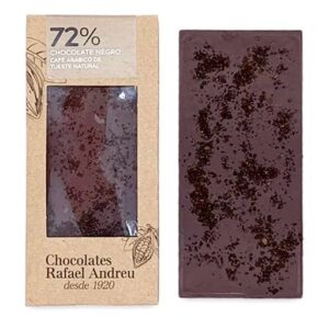 Tableta de chocolate 72% con Café Arábigo de Tueste Natural – 80 gr. – Rafael Andreu